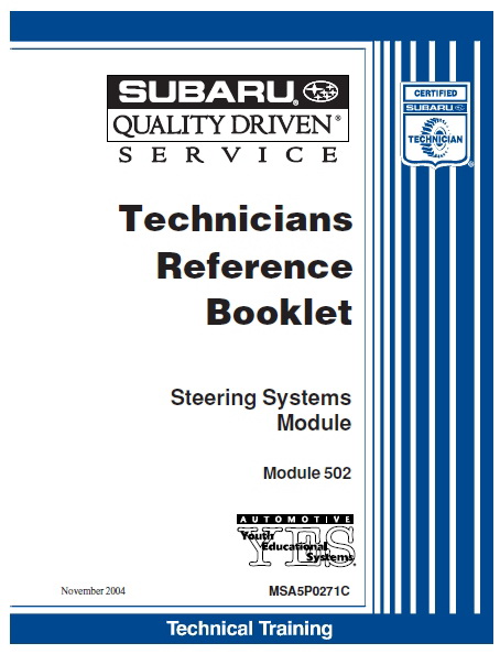 2004 SUBARU Steering Systems