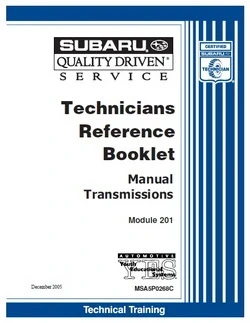 2005 SUBARU Manual Transmission