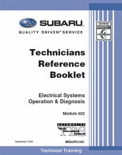 2006 SUBARU Electrical Systems