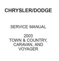 2001-2005 CHRYSLER Voyager and Town & Country RS RG