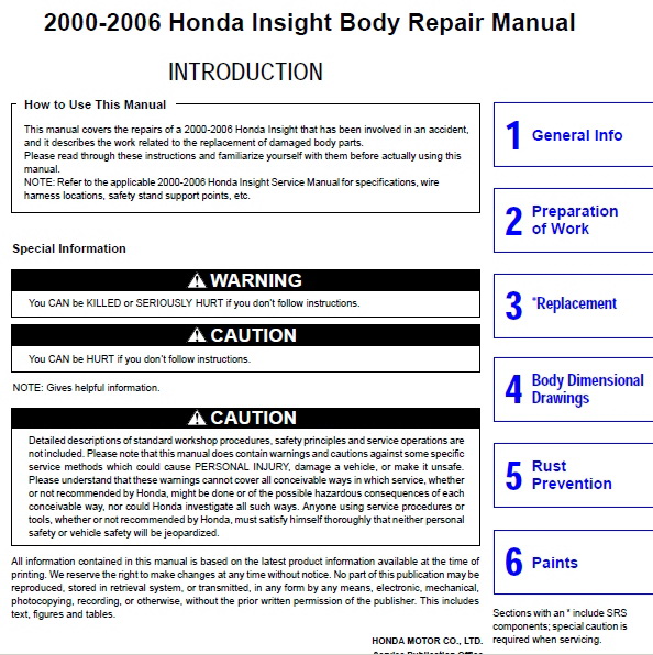 2000-2006 HONDA Insight
