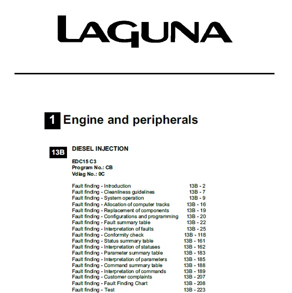 2002-2008 RENAULT Laguna MR341 MR397 NT8254