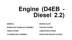 HYUNDAI D4EB 2,2 Diesel Engine